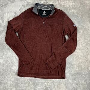 Kuhl Ryzer Quarter Zip  Pullover Sweatshirt Mens L Heathered Outdoor Hiking